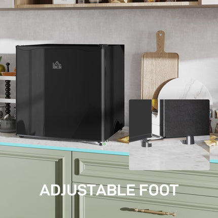46L Countertop Mini Fridge with Chill Box and Adjustable Temperature Control - White