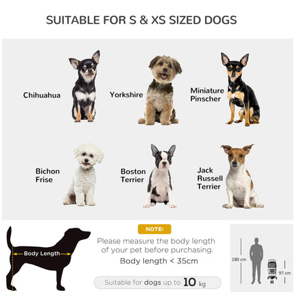 Folding Dog Stroller with Cover, Cup Holder, Storage Basket & Reflective Strips for Small Miniature Dogs - Grey