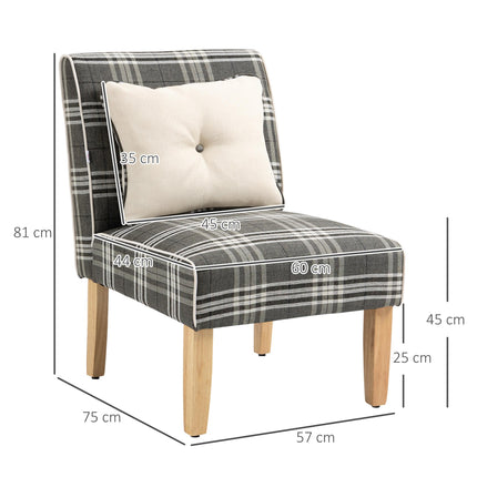 Modern Dining Chairs Set of 2 with Patterned Upholstery and Throw Pillows, Rubber Wood Legs - Grey