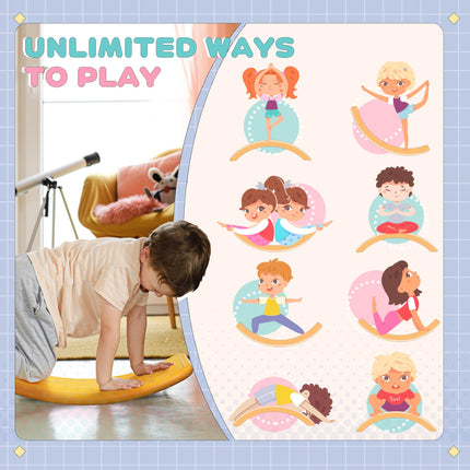 Montessori Balance Board for Kids Ages 3-6 - Orange