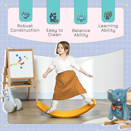 Montessori Balance Board for Kids Ages 3-6 - Orange