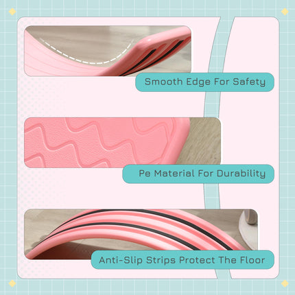 Kids Balance Board for Ages 3-6 Years Core Strengthener - Pink
