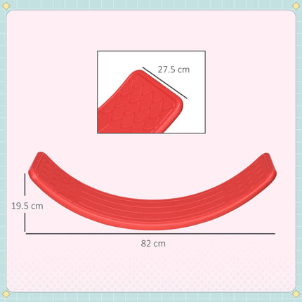 Montessori Balance Board for Kids Ages 3-6 - Red
