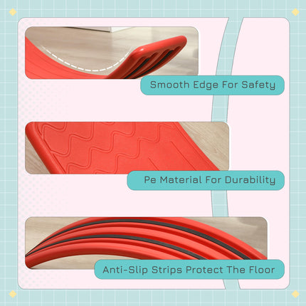 Montessori Balance Board for Kids Ages 3-6 - Red
