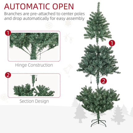 6' Prelit Artificial Christmas Tree with Warm White LED Lights and Decorations - Green