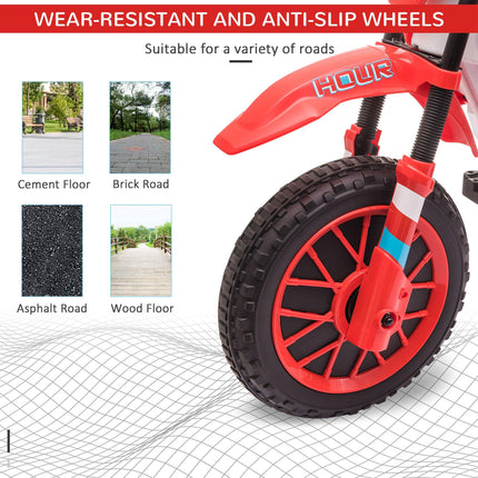 12V Kids Electric Motorcycle Ride-On with Training Wheels for Ages 3-6 - Red