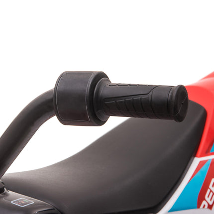 12V Kids Electric Motorcycle Ride-On with Training Wheels for Ages 3-6 - Red