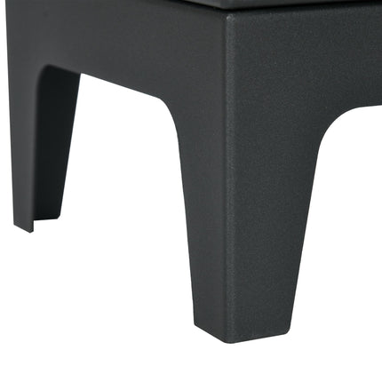 Freestanding Ethanol Fireplace 1.2L Tank with Stainless Steel Flame Snuffer, 3-Hour Burn Time for Indoor - Black