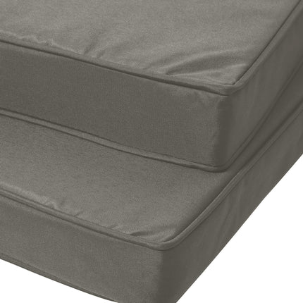 Set of 2 Outdoor Garden Chair Cushions 45 x 45 cm with Ties - Dark Grey