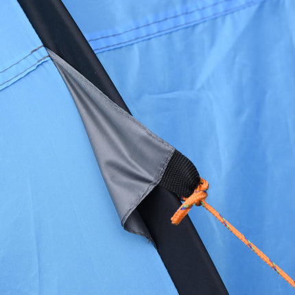 4-5 Person Pop-Up Waterproof Camping Tent with Mesh Windows - Sky Blue