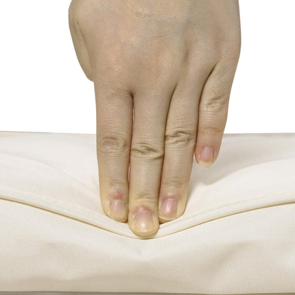 Set of 2 Garden Chair Cushions 45x45 cm with Ties for Outdoor Furniture - Cream White