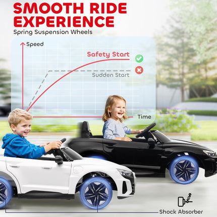 Audi Licensed 12V Kids Electric Ride-On Car with Remote, Suspension, Lights & Music - Black