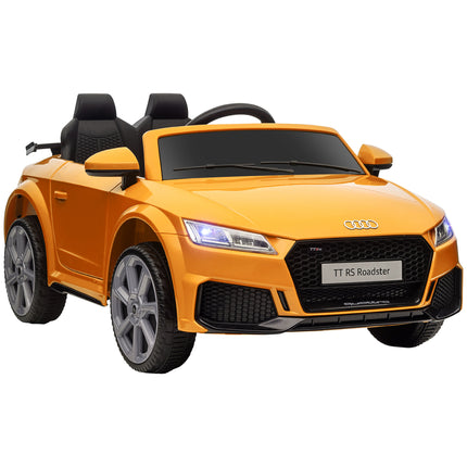 Kids Licensed Audi TT RS 12V Ride-On Car with Remote, Suspension, Headlights & MP3 Player - Yellow