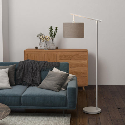 Modern Floor Lamp with 350° Rotating Lampshade and LED Bulb Included - Grey