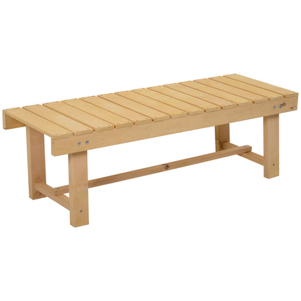 2 Seater Fir Wood Garden Bench with Natural Finish - Outdoor Indoor