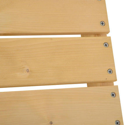 2 Seater Fir Wood Garden Bench with Natural Finish - Outdoor Indoor