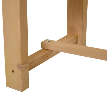 2 Seater Fir Wood Garden Bench with Natural Finish - Outdoor Indoor