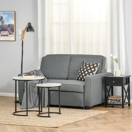 Double Click Clack Sofa Bed with Adjustable Backrest and Pull Out Bed - Grey