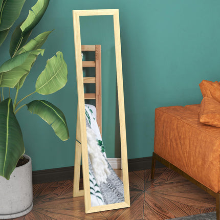 Rustic Full Length Hanging & Freestanding Floor Mirror 155 cm - Natural