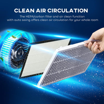 5500mL Portable Dehumidifier with Air Purifier and Timer - Black