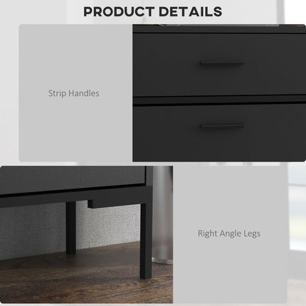 Slim Three Drawer Shoe Storage Cabinet for 12 Pairs - Black