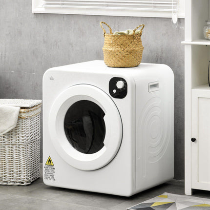 6kg Vented Tumble Dryer with 7 Programmes, Freestanding, Wall Mounted & Stackable - White