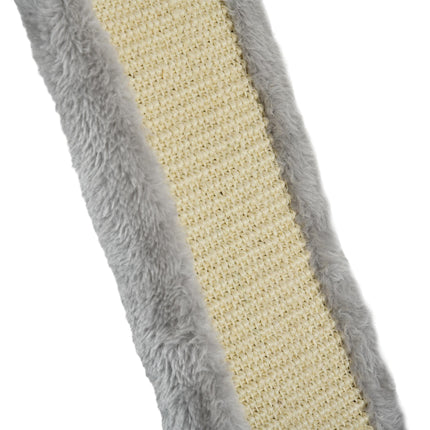 3-Piece Wall Mounted Cat Shelves with Hammock, Ladder, Scratching Post & Play Ball for Large Cats - Grey