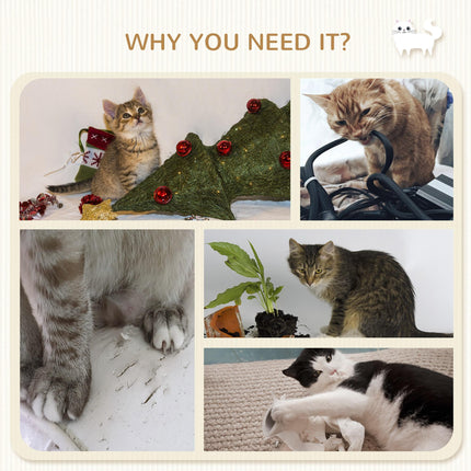Four-Piece Wall-Mounted Cat Furniture Set with Hammock, Ladder & Scratching Post - Grey