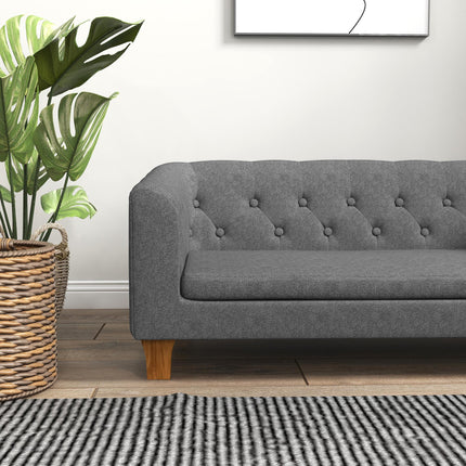 Elevated Dog Sofa Bed for Small & Medium Dogs with Removable Cushion and Anti-Slip Pads - Grey