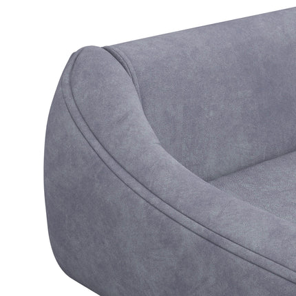 Dog Couch with Soft Cushion and Wooden Frame for Medium and Large Dogs - Grey
