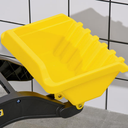Pedal Go Kart Ride-On Excavator with Front Loader Digger for 3 Years Old - Yellow and Black