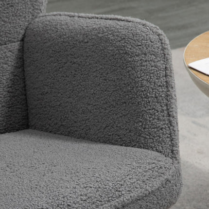 Wingback Nursing Rocking Chair with Berber Fleece Upholstery - Dark Grey