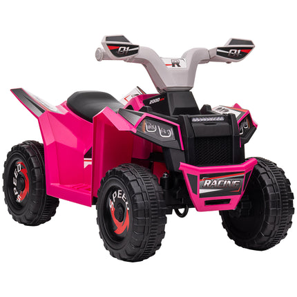 6V Toddler Quad Bike with Wear-Resistant Wheels and Forward/Backward Function for Ages 18-36 Months - Pink