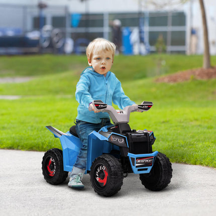6V Toddler Quad Bike with Forward & Reverse, Wear-Resistant Wheels, Ages 18-36 Months - Blue