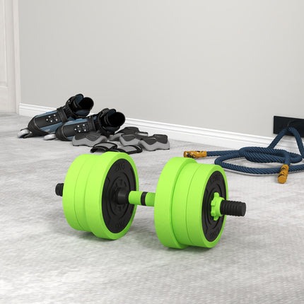 40kg Four-In-One Adjustable Weight Dumbbell Set - Green