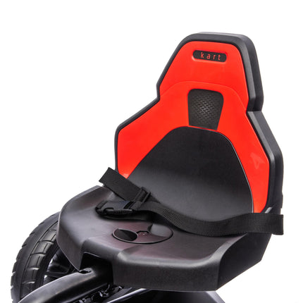 Children Pedal Go Kart with Adjustable Seat, Handbrake & EVA Tyres for Ages 3-8 - Red