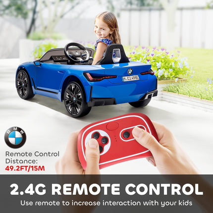 BMW i4 Licensed 12V Kids Electric Ride-On Car - Blue