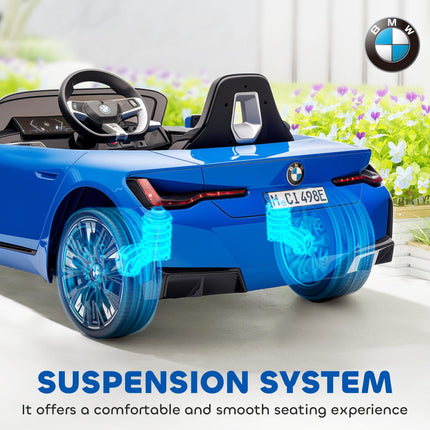 BMW i4 Licensed 12V Kids Electric Ride-On Car - Blue