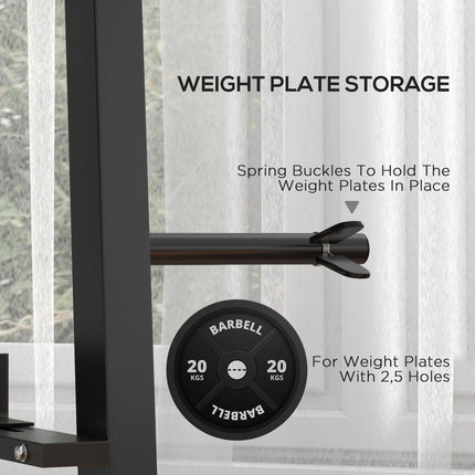 3-Tier Dumbbell Rack, Versatile Weight Rack with 4 Weight Rods for Dumbbells, Kettlebells and Plates (Rack Only)