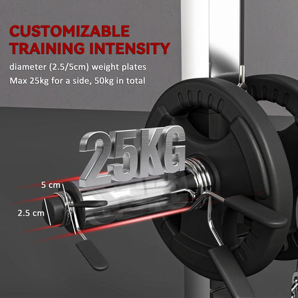 Power Cage Power Rack with 15-Level Squat Rack, Cable Pulley System, Lat Pulldown & Pull Up Bar