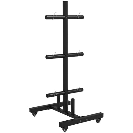 Weight Rack for Olympic Weight Plate, 3 Tier Weight Tree for 2 inch Plates and B