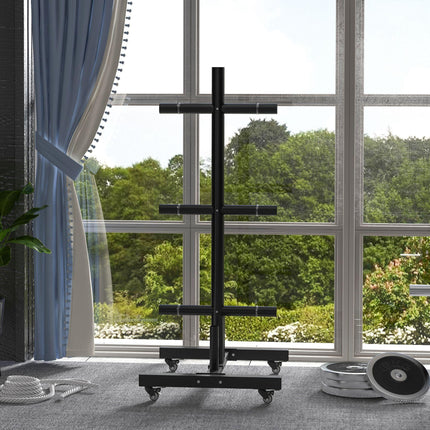Weight Rack for Olympic Weight Plate, 3 Tier Weight Tree for 2 inch Plates and B