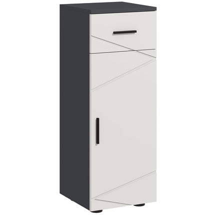 Slim Bathroom Storage Cabinet with Adjustable Shelf - Grey