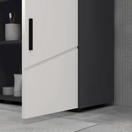Space Saving Under Sink Cabinet with U-Shaped Cut-Out 60x30x60cm - Light Grey