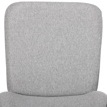 Set of 4 Linen-Touch Upholstered Bar Stools with Backs and Steel Legs for Kitchen and Dining - Light Grey