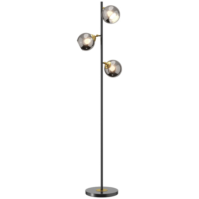 Tree Floor Lamp with 3 Adjustable Lights 162cm Standing Lamp - Grey