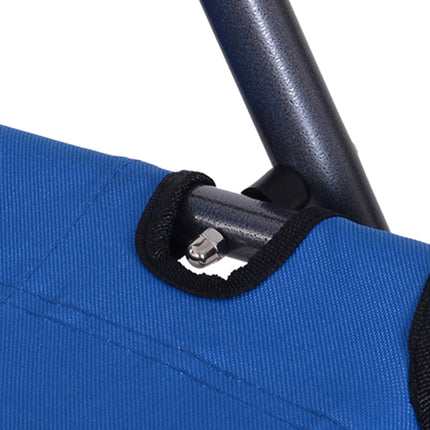 2-Piece Foldable Adjustable Sun Loungers with Pillow and Armrests - Blue