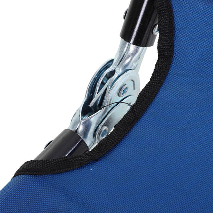 2-Piece Foldable Sun Lounger Set with 5-Position Adjustable Backrest - Blue