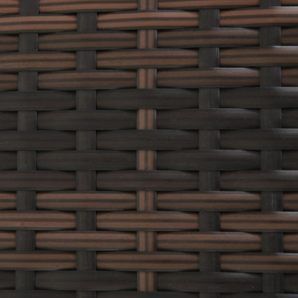 Set of 2 PE Rattan Outdoor Sun Loungers with Cushions - Brown