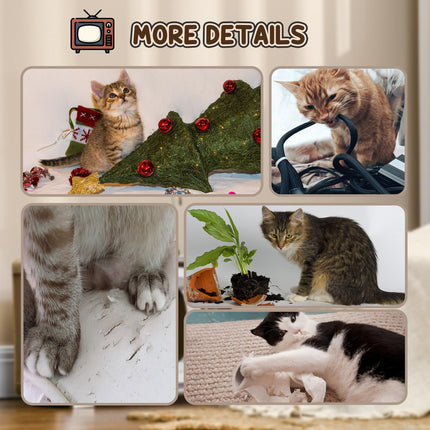 TV-Shaped Cat Scratching Board with Catnip and Toy Rat 43x23x32.5cm - Brown Grey Black
